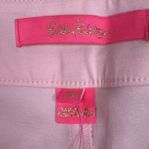 Lilly Pulitzer Alessi Stretch Shorts Size 14 Pink Blossom‎ High Rise NWT $78 - Picture 6 of 9
